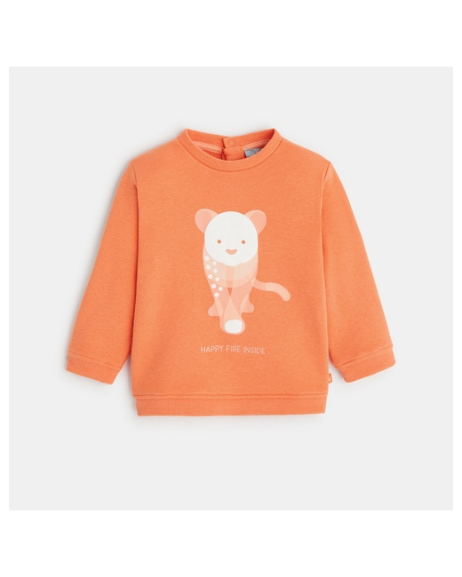 Sweat molleton félin orange