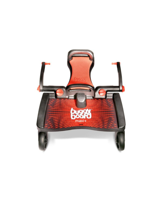 Planche à roulettes + assise Buggy Board Maxi Plus Noir/Rouge