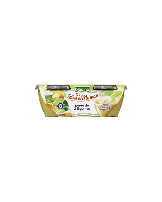 LES IDEES DE MAMAN Purée 3 légumes 2x200g dès 8 mois