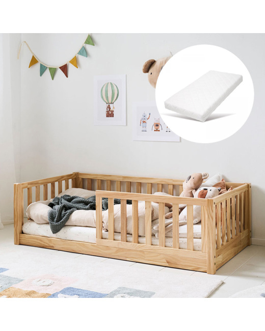 Lit Montessori au sol avec matelas Nid