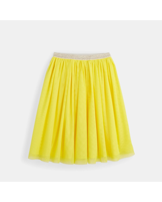 Jupe plissée jaune fille