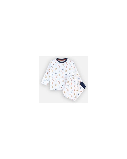 Pyjama 2 pièces à imprimé animalier en velours