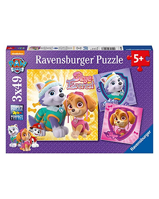 Puzzle - Pat'Patrouille - Charmantes chiennes - 3x49 pièces