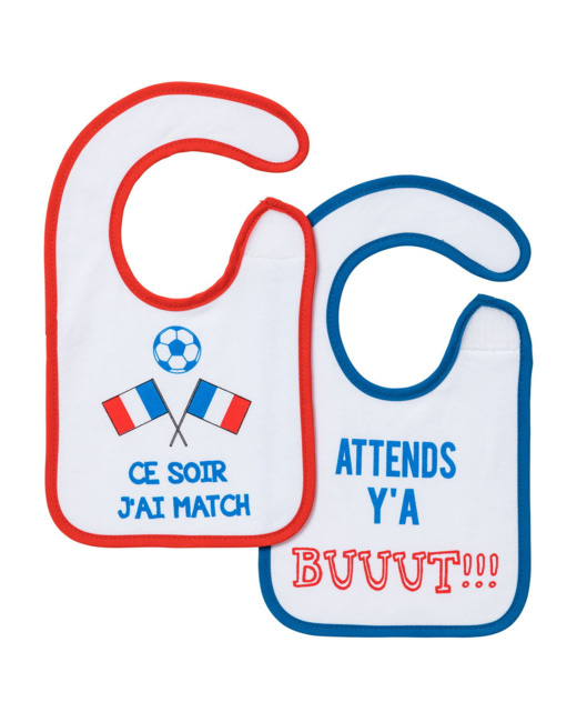 Lot de 2 bavoirs naissance