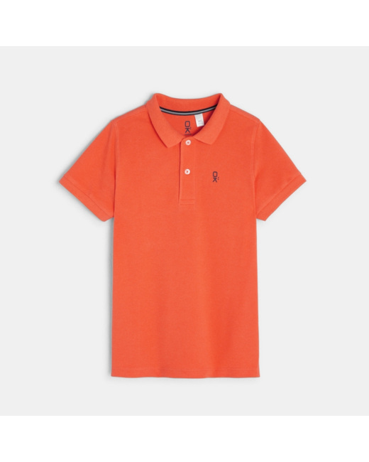 Polo classique orange garçon