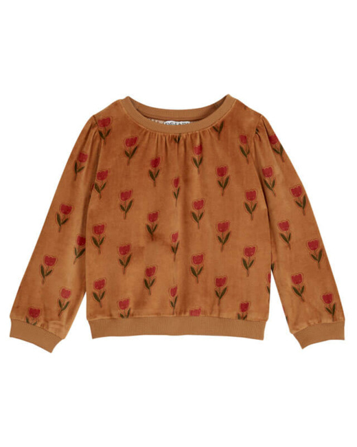 Sweat-shirt velours Tulipe Joyeuse