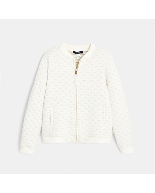 Teddy zippé matelassé beige fille