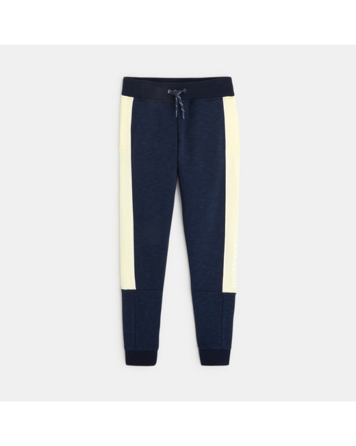 Jogging en molleton bicolore bleu garçon