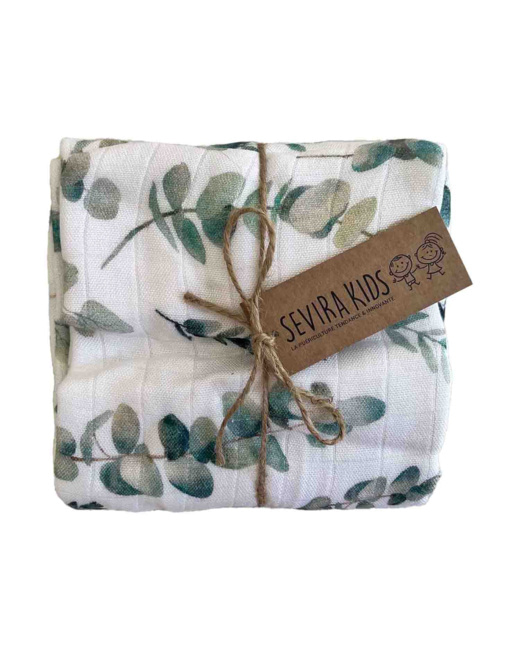 Maxi lange couverture en viscose de bambou, Eucalyptus