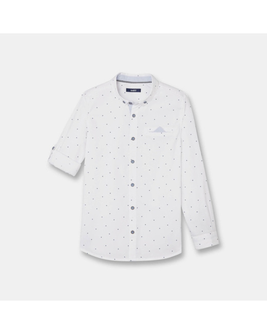 Chemise imprimée blanche garçon