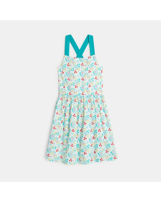Robe fleurie à bretelles fille