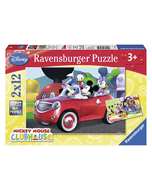 Puzzle - Mickey, Minnie et leurs amis - Disney - 2x12 pièces