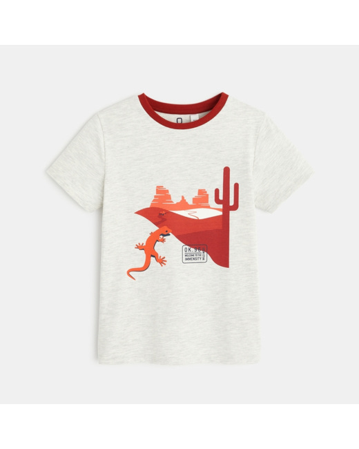 T-shirt à motif coloré blanc garçon