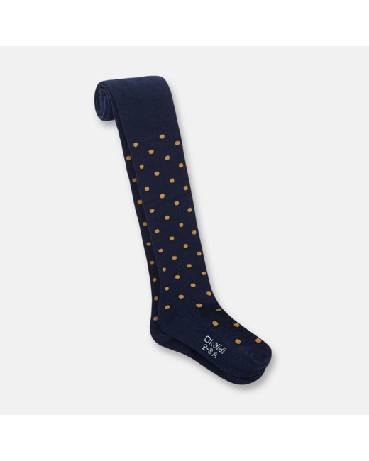 Collants en tricot jaunes fille