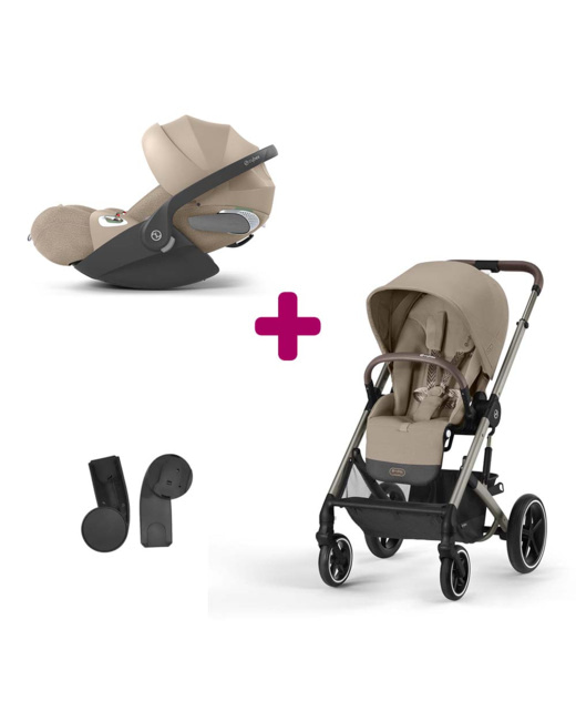 Poussette duo Balios et Siège + adaptateurs + Cloud T i-size Plus Cozy
