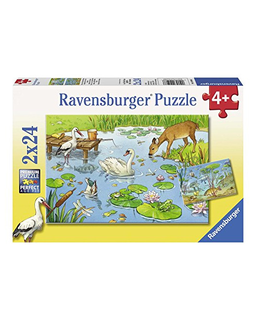 Puzzle - Animaux sur et sous l'eau - 2x24 pièces