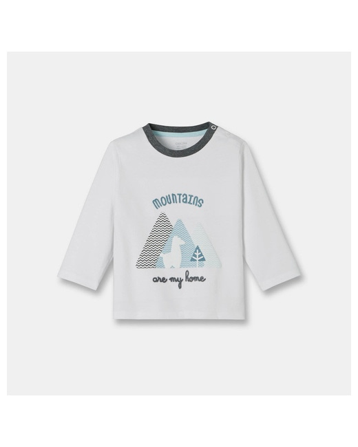 T-shirt organic cotton à motif montagne