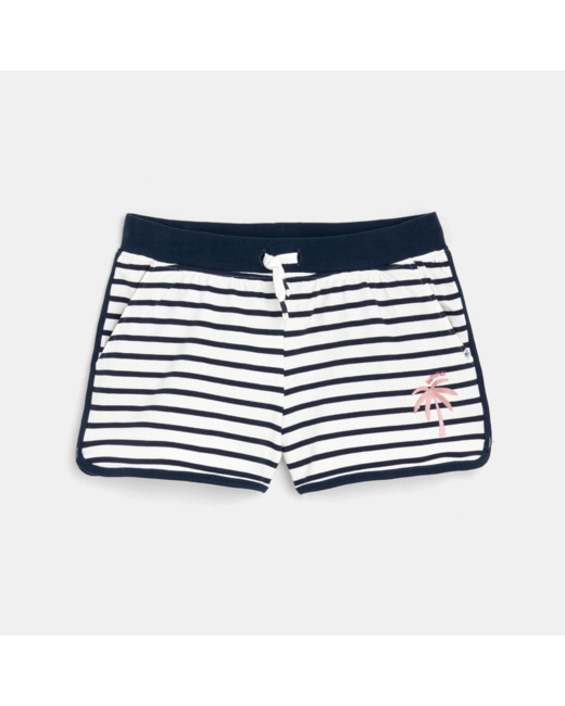 Short en jersey bleu fille