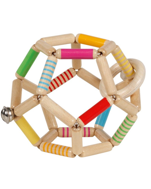 Hochet balle flexible rayée