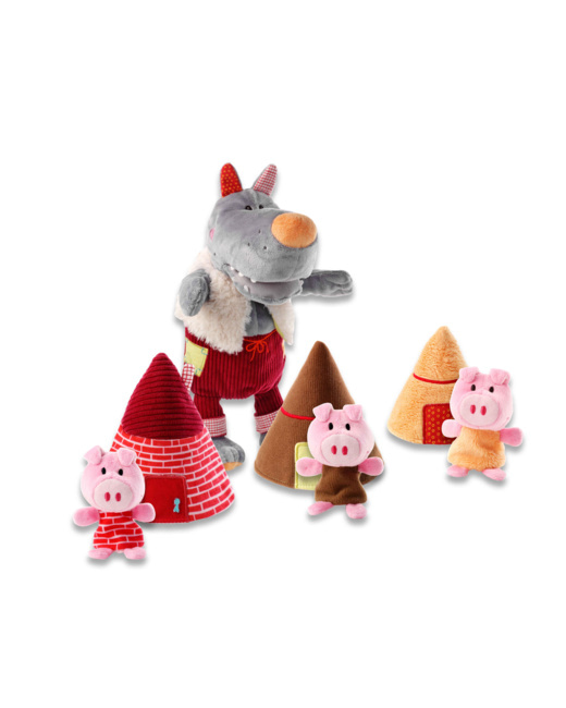 MARIONNETTE LOUP ET 3 PETITS COCHONS