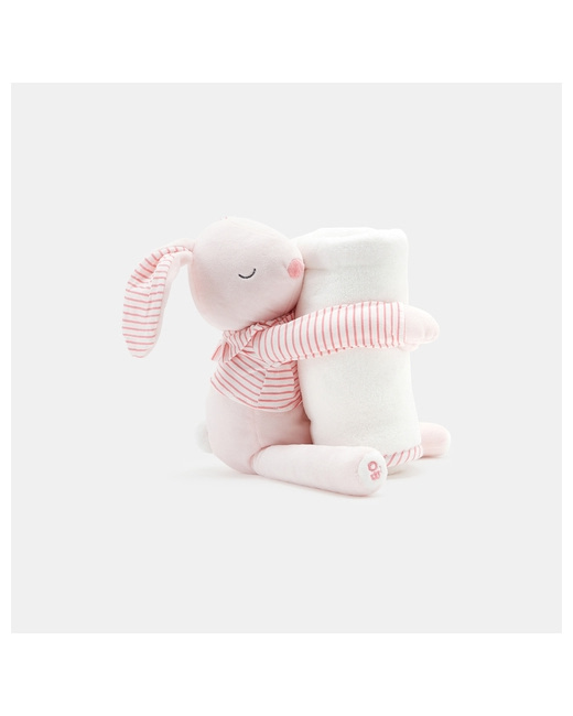 Doudou lapin et plaid