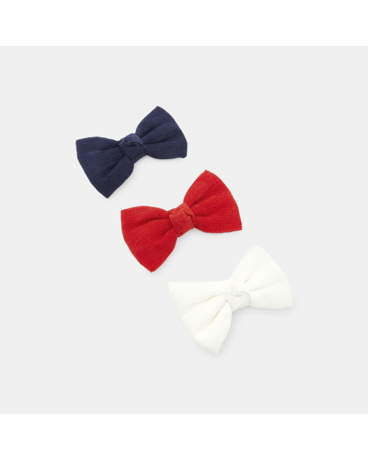 Pinces à noeud papillon (lot de 3) bleu fille