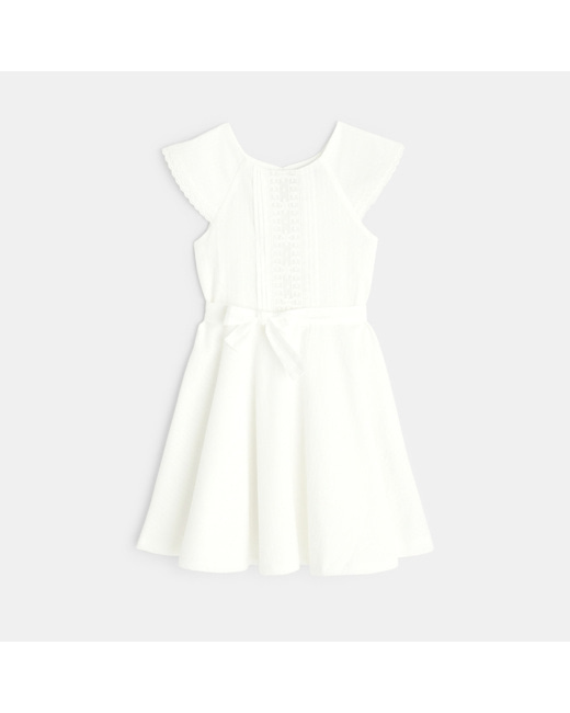 Robe rétro romantique blanche fille