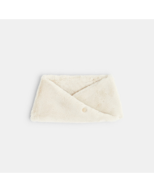 Snood twisté en fausse fourrure blanc fille