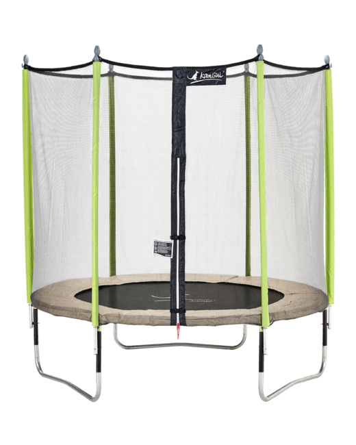 Trampoline de jardin 244 cm + filet de sécurité JUMPI