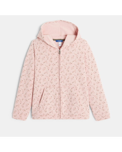 Sweat-shirt imprimé rose fille