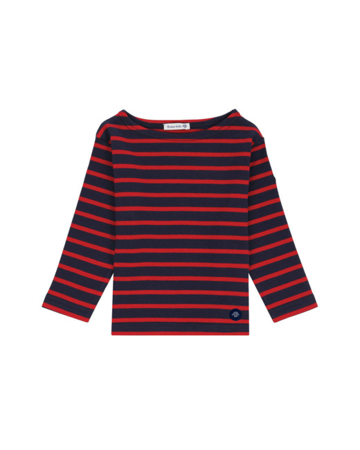Marinière "Loctudy" Kids - coton - Navire/Braise