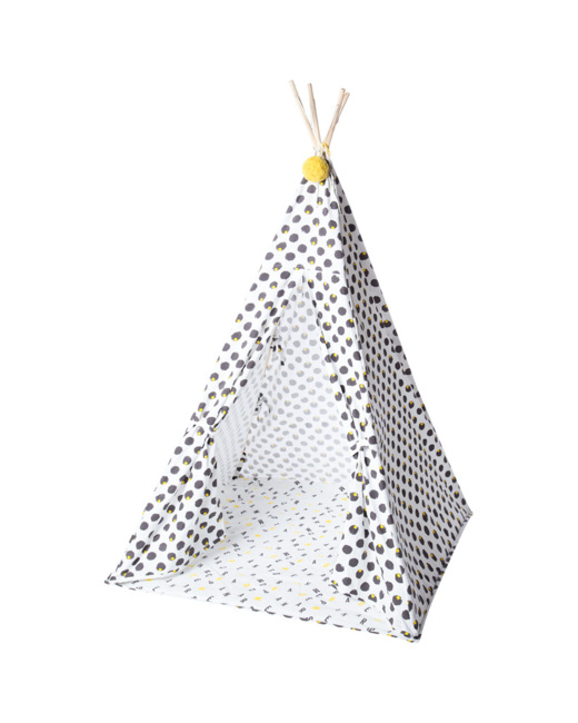 Tipi en coton et bois imprimé graphique Modern Pop