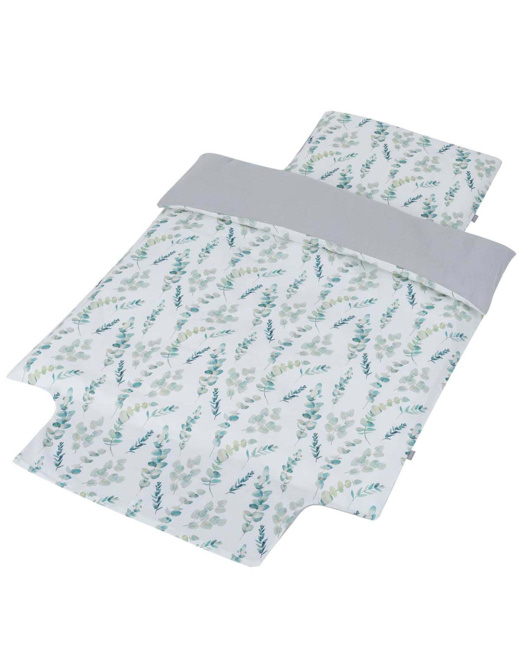 Parure de lit bébé en coton, Eucalyptus
