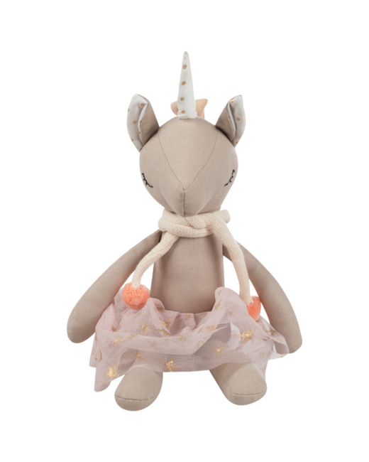 Peluche licorne à jupon en tulle étoilé