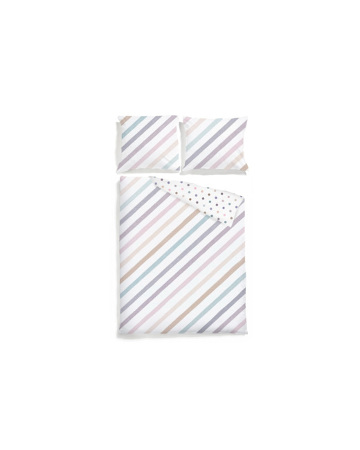 Housse de couette en satin de coton - Pastel Duo