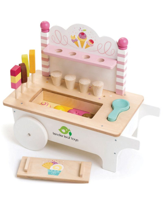 Chariot crème glacée en bois