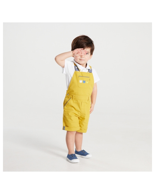Salopette courte et t-shirt col polo