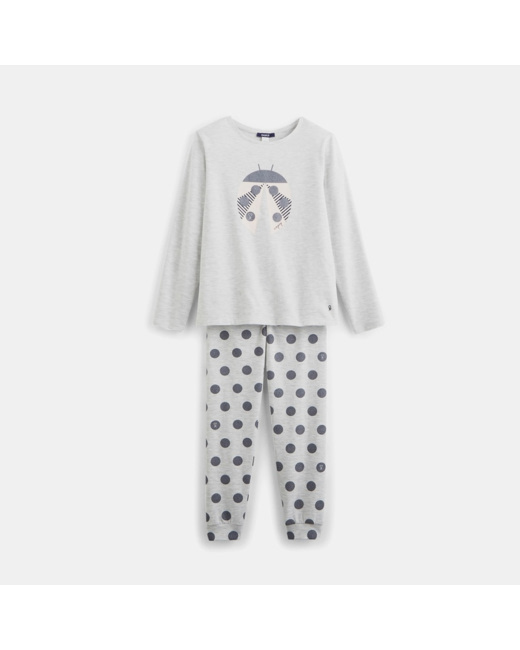 Pyjama en jersey coccinnelle gris fille