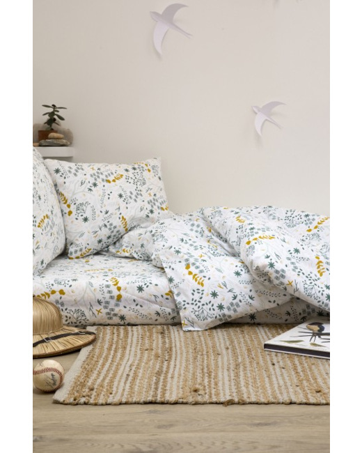 Housse de couette en Coton Bio pour lit 1 personne Yukari