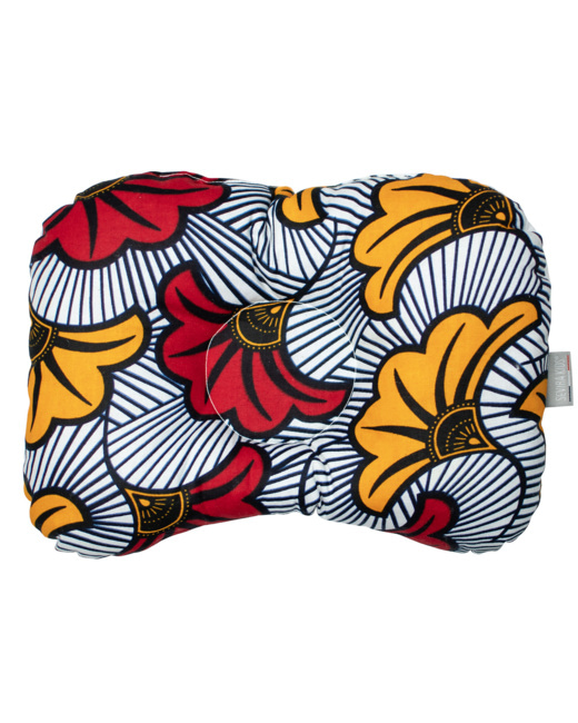 Coussin cale-tête ergonomique en wax Fleurs de mariage