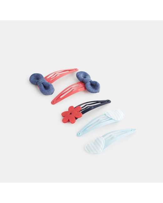 Barrettes fantaisie (lot de 5) bleu fille