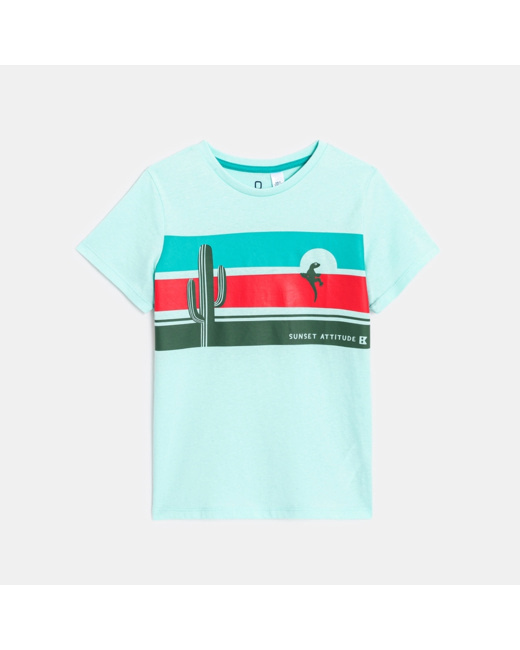 T-shirt à motif imprimé bleu garçon