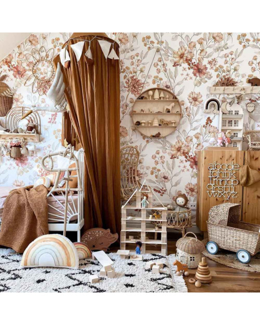 Papier peint enfants Autumn Meadow White