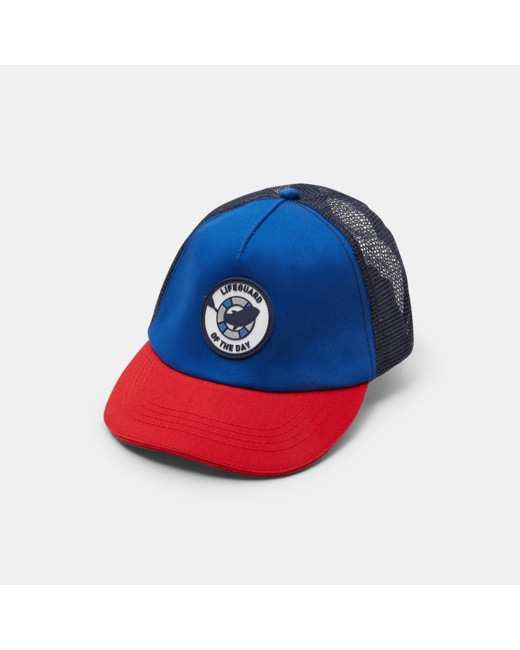 Casquette toile et filet "Lifeguard of the day" bleue garçon