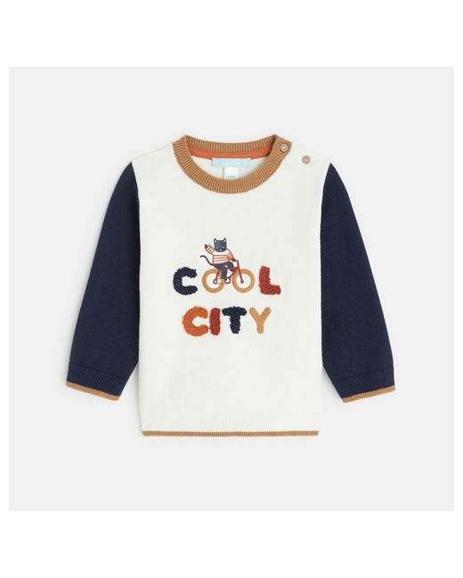 Pull tricot bicolore