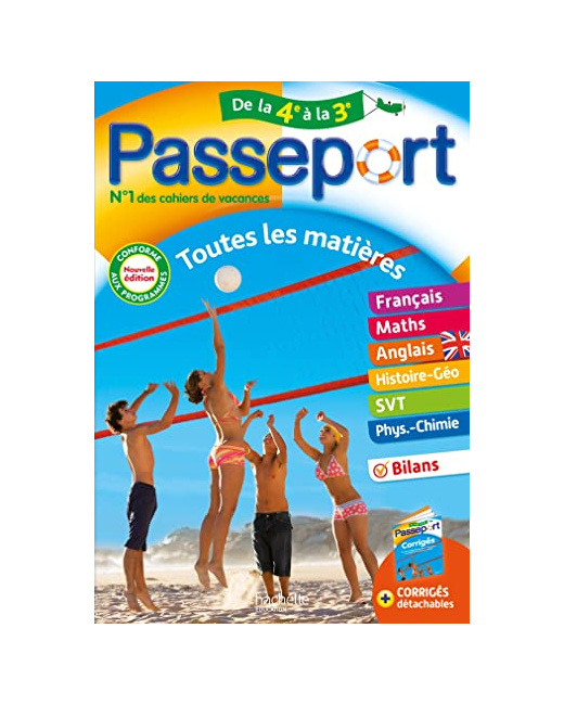 Passeport Toutes les matières De la 4e à la 3e - Cahier de vacances 2023