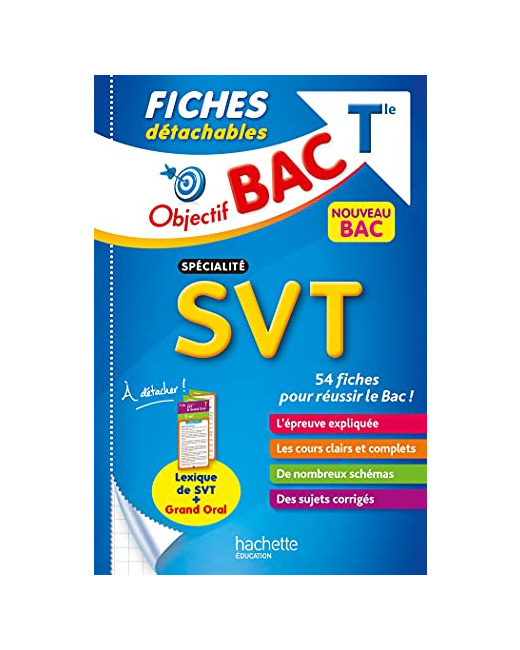Objectif BAC Fiches détachables Spécialité SVT tle