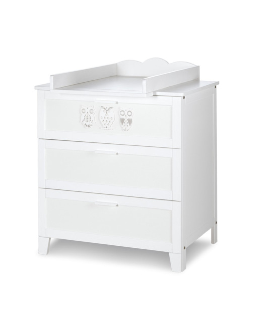Commode à langer 3 tiroirs + plan à langer amovible MARSELL