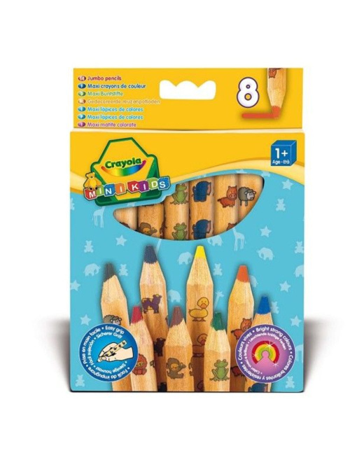 8 Maxi crayons de couleur Mini kids