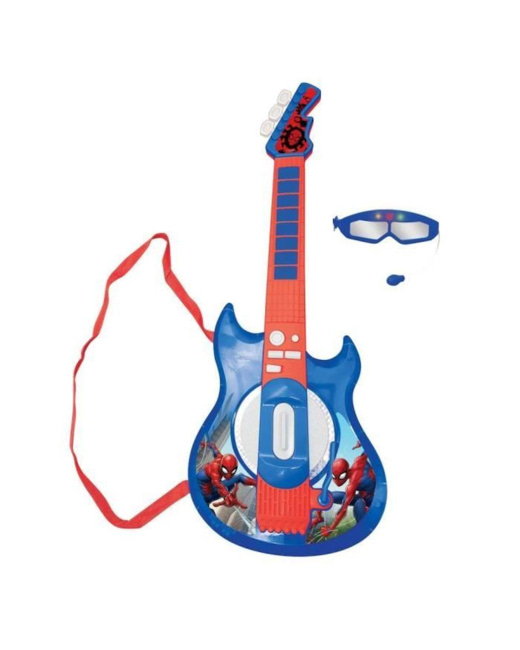 Guitare électronique lumineuse avec lunettes Spiderman